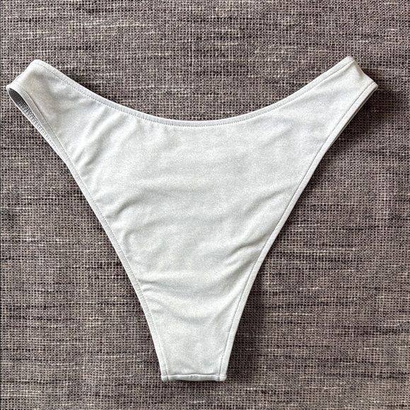 Frankie's Bikinis - Lennox Brazilian Bikini Bottom (Heather Grey) - Picture 5 of 6